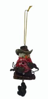   Handiworks Western Snowman W/Cactus Ornament Seasonal Christmas Decor