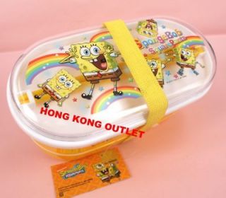 Spongebob Squarepants Microwave Bento Lunch Box + Chopsticks F2