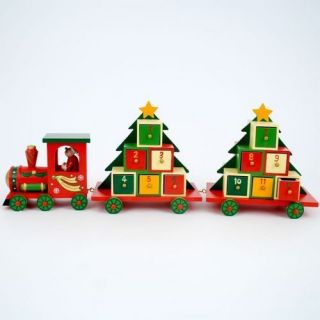 Advent Calendar Train   Wooden and Very Bright and Colorful