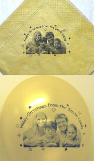 15 Christmas personalised PHOTO balloons with 30 printed photo paper 