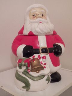 Modern Santa Claus St. Nick Christmas Cookie Jar Music Playing Some 