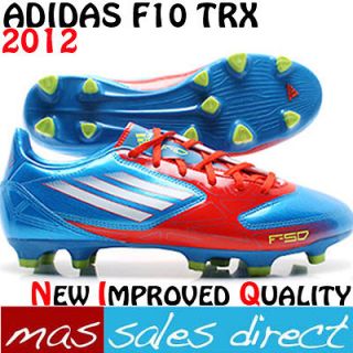  Adidas F10 TRX Sports Football Training Firm Ground FG Moulded Studs 