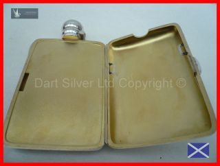  Unite Edwardian Sterling Silver Combination Hip Flask/Cigar Case