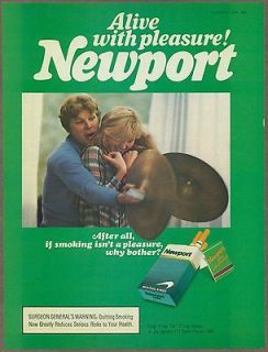 Newport Cigarettes 1986 print ad / magazine advertisement, Free 