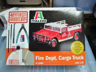 Hummer H1 Pickup cargo truck fire engine 1/35 model car kit Italeri 