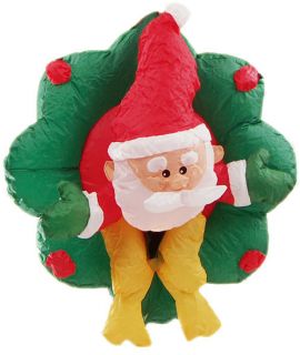 Christmas Decoration Inflatable Animated Light Up Santa Claus Wreath