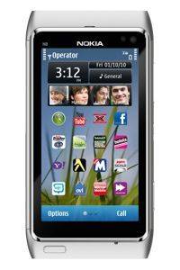 Nokia N Series N8   16GB   Silver white (Unlocked) Smartphone