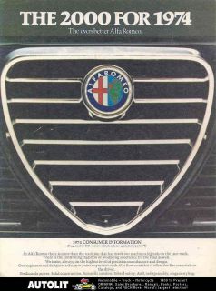 1974 Alfa Romeo Berlina GTV Spider Consumer Brochure