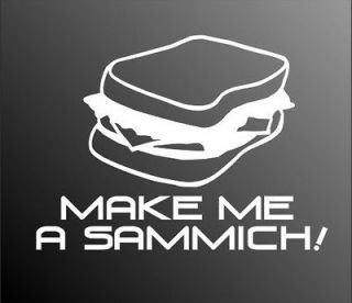   SAMMICH Funny Car Decal Sticker Perfect for your Audi Chevy Honda Ford
