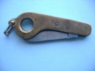 Vintage Antique Cigar Cutter Folding Pocket Knife~Watch Fob