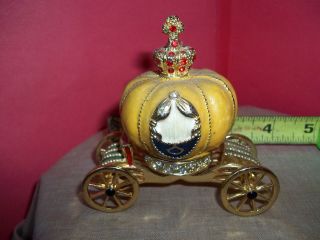 Cinderellas Carriage Pill Box with Swarovski Crystals