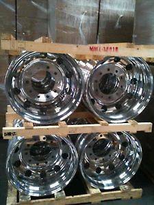 19.5 ALCOA WHEELS RIMS FORD F450 FORD F550 DUALLY TRUCK SET (2 Front 
