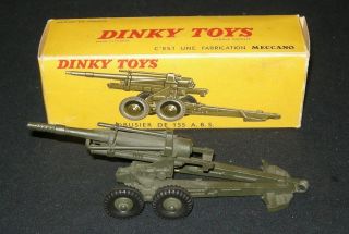80E 80 E 155 French Dinky Toys Obusier De 155 A.B.S. Military Cannon 