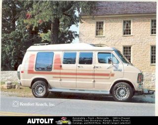 1985 1986 1987 ? Komfort Koach Dodge Conversion Van RV Brochure