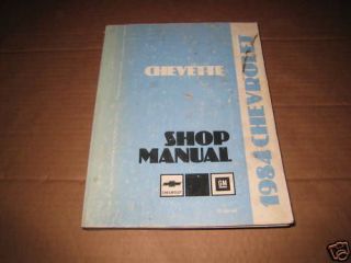 1984 Chevrolet Chevette shop service dealer repair manual NICE