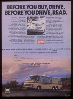 1978 GMC motor home motorhome photo print ad