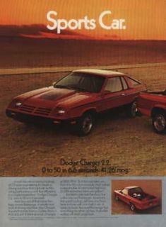 1982 DODGE CHARGER 2.2 + 1982 DODGE RAMPAGE CENTERFOLD