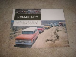 1963 Chevrolet pickup truck Suburban C10 K10 C50 C60 RELIABILITY sales 