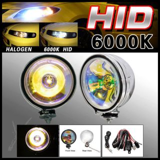 6000K HID FIT DODGE NEON 6 ROUND 4X4 OFFROAD ION FOG LIGHTS KIT (Fits 