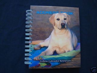 YELLOW LABRADOR DOG BREED ADDRESS BOOK SPIRAL BOUND
