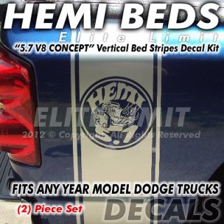 Dodge Ram Truck Decal Decals HEMI 390 HP Stickers Vinyl Bed Lettering 