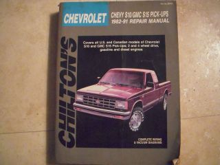 1982 1991 Chevy S10/ GMC S15 Pickups Chilton Repair Manual