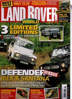 Land Rover Owner Magazine 10/05 Limited Editions, Defender v Ibex 
