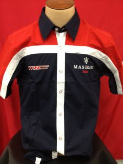 NEW* Mens Maserati MC Trofeo Short Sleeve Button Up Shirt