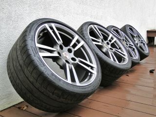 Porsche OEM 911 Turbo II 19 Wheels AND tires Forged 997 Set of 4 
