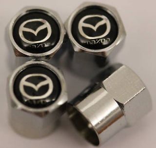 Mazda Black Tire Valve Caps MX 5 RX 8 RX 7 MX 2 3 6 323 Protege Free 