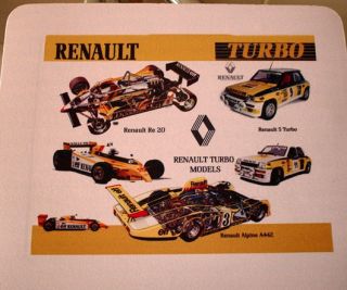 Renault Turbo Models~5 TURBO, A442 Alpine, F1   Re 20,RE21,RE22~ MOUSE 