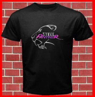 New THE STEEL PANTHER Metal Band Logo Mens Black T Shirt Size S to 
