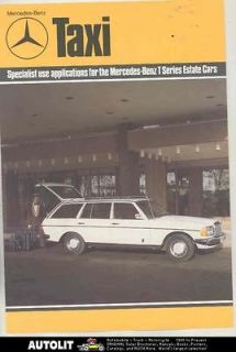 1980 Mercedes Benz 240TD Diesel Estate Station Wagon Taxi Cab Brochure 