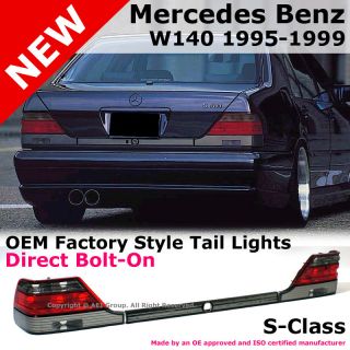 Mercedes Benz W140 S Class 95 99 Smoke Rear Tail Brake Lights 