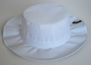 Mentari Hats Cricket or Bowling White Sun Hat with Green Umpire Anti 