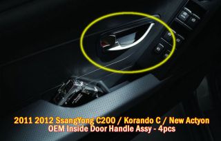 2011 2012 SsangYong Korando C200 New Actyon OEM Door Inside Handle 