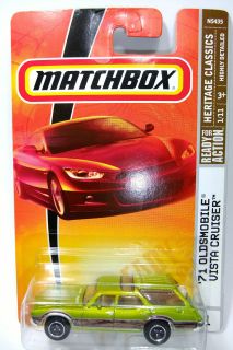 2009 Matchbox #1 71 Oldsmobile® Vista Cruiser™ LIME GREEN/TRI SPOK 