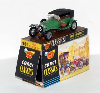 CORGI CLASSICS TOYS 900 1927 3 LITRE BENTLEY GREEN LE MANS TEAM CAR 