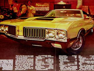 1970 OLDSMOBILE CUTLASS 442 W 30 PRINT AD. poster/picture/sign/W30/455 