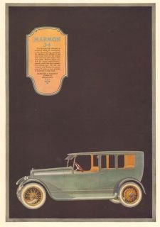1917 antique MARMON 34 Automobile AUTO Motor Car GREEN SEDAN Classic 