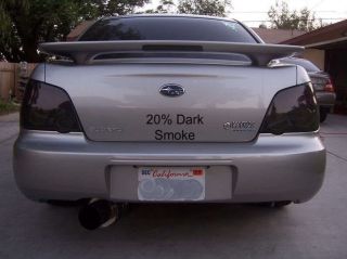 06   07 Subaru Impreza WRX STi sedan precut Dark Smoke Tail Light Film 