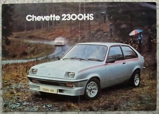 VAUXHALL CHEVETTE 2300HS Car Sales Brochure c 1978 #V2393