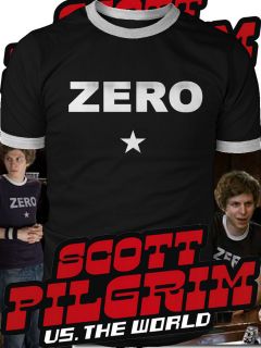 Scott Pilgrim Zero Ringer Shirt Replica Costume American Apparel NEW s 