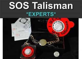 TITANIUM SOS Talisman Bracelet   FREE Lapel Badge + Key Ring Unique 