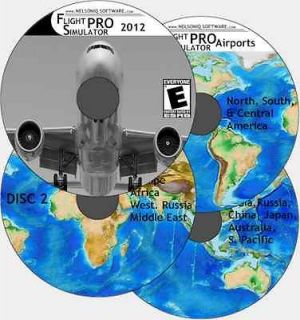   Flight Simulator 2012   375 Aircraft, 20,000 Airports 4 DVDs WINDOWS
