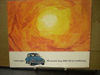 1968 1969 ? VW Volkswagen AC Dealer Sales Brochure Catalog Folder 