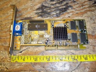 Cirrus Logic VGA RZXA/8SDJ AGP VGA Video Card A4 R128ZXSD A2 L