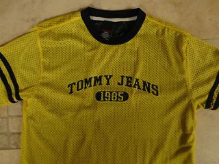   BLUE ADULT M TOMMY JEANS BLANK FOOTBALL JERSEY EXCELLENT FREE US SHIP