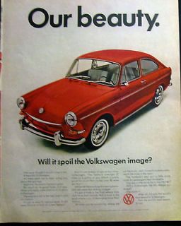 Volkswagen Bug Ad VW Beetle   Fast Back  Original Advertising
