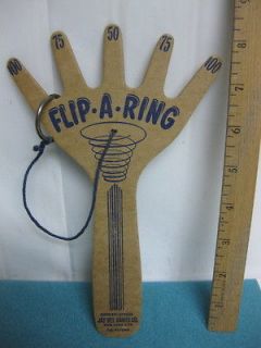 VINTAGE 1943 JAY BEE GAMES CO., FLIP A RING TOY GAME